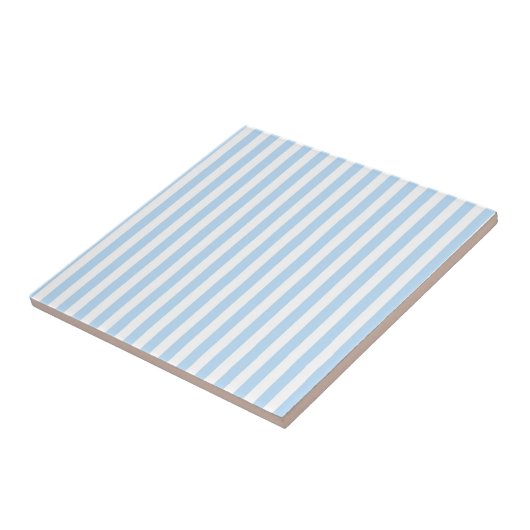 Blue Stripes Pattern Minimal Modern Summer Fliese (Seite)