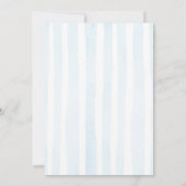 Blue Stripes Photo Birth Announcement Ankündigung (Rückseite)
