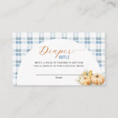 Blue Stripes Pumpkin Diaper Raffle Boy Begleitkarte (Vorderseite)