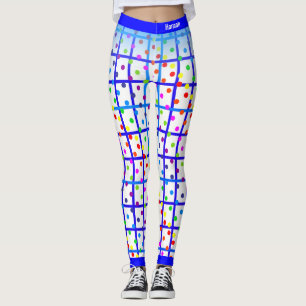 Blue Stripes Rainbow Punkt für Ihre eigene Farbe Leggings