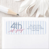 Blue Stripes Red Script 4. Juli Summer Party (Insitu)