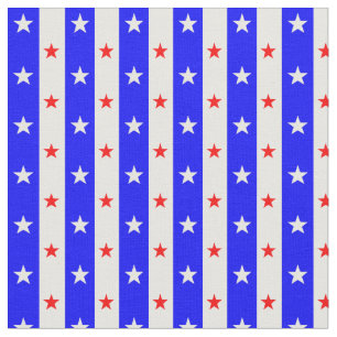 Blue Stripes Red White Stars Stoff
