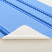 Blue Stripes Sherpa Blanket Sherpadecke (3/4)