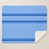 Blue Stripes Sherpa Blanket Sherpadecke (Vorderseite (Horizontal))