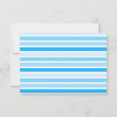 Blue Stripes Wedding RSVP Karte (Rückseite)