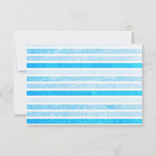 Blue Stripes Wedding RSVP Karte (Rückseite)