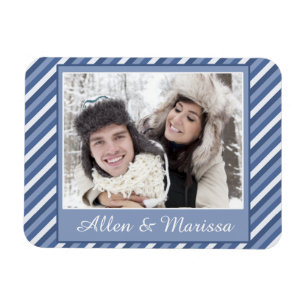 Blue Striping Custom Foto Flex Magnet