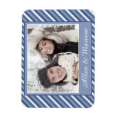 Blue Striping Custom Foto Flex Magnet (Vertikal)