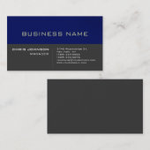 Blue Striping Gree Background Manager Business Car Visitenkarte (Vorne/Hinten)