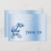 Blue Stroll Dankeschön Card Dankeskarte (Vorne/Hinten)