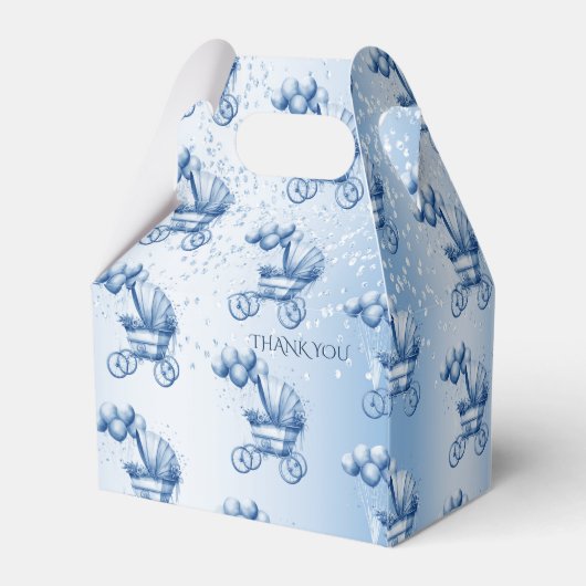 Blue Stroll Favor Box Geschenkschachtel (Rückseite)