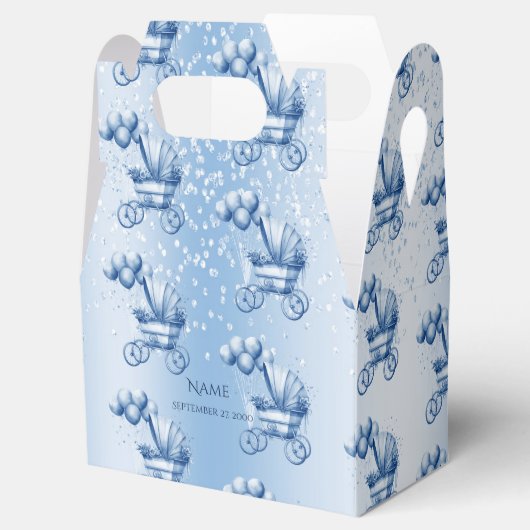 Blue Stroll Favor Box Geschenkschachtel (Geöffnet)