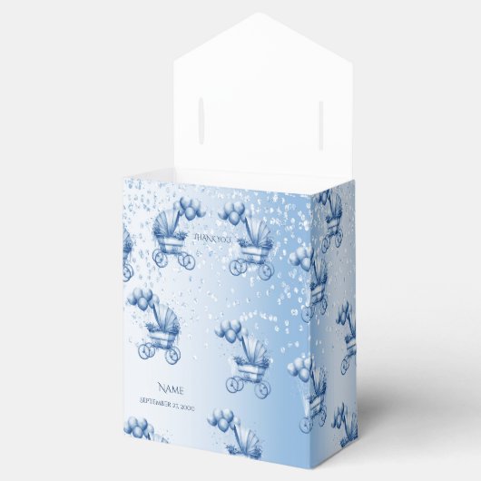 Blue Stroll Favor Box Geschenkschachtel (Geöffnet)