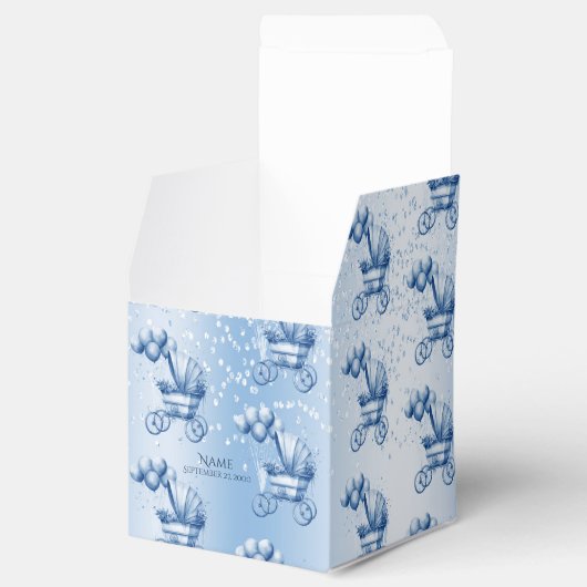 Blue Stroll Favor Box Geschenkschachtel (Geöffnet)