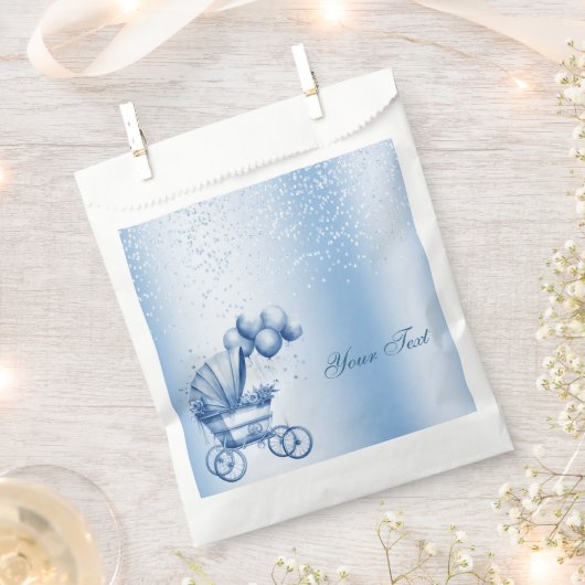 Blue Stroller Favor Bag Geschenktütchen (Ausgeschnitten)