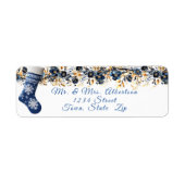 Blue Strumpf Christmas Garland (Vorne)