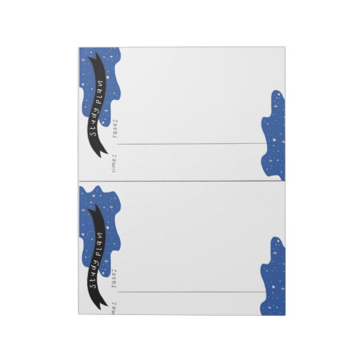 Blue Study Plan Notizblock (Rotiert)
