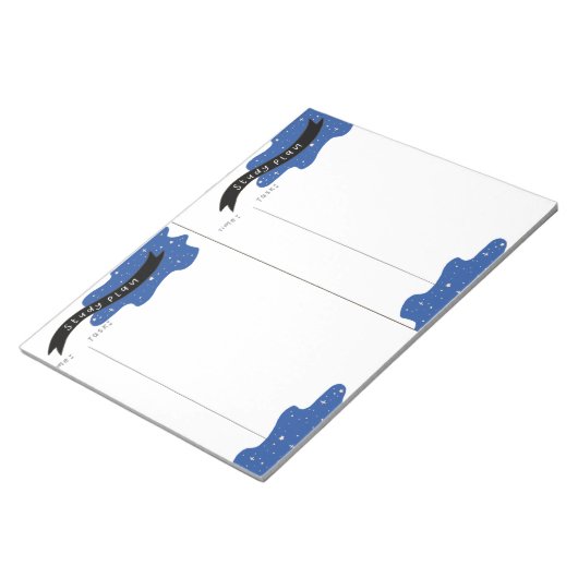 Blue Study Plan Notizblock (angewinkelt)