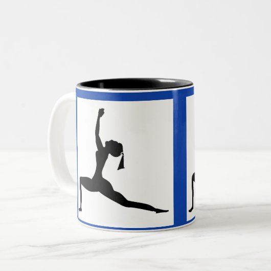 Blue Style: Klassische Tasse/Kaffeecup Zweifarbige Tasse (Vorderseite Links)