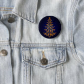 Blue Stylish Christmas Tree Button (Beispiel)