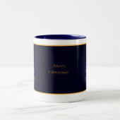 Blue Stylish Christmas Tree Tasse (Mittel)