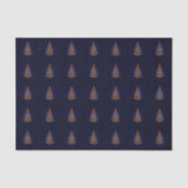 Blue Stylish Christmas Tree Tissue Paper Seidenpapier (Vorderseite)