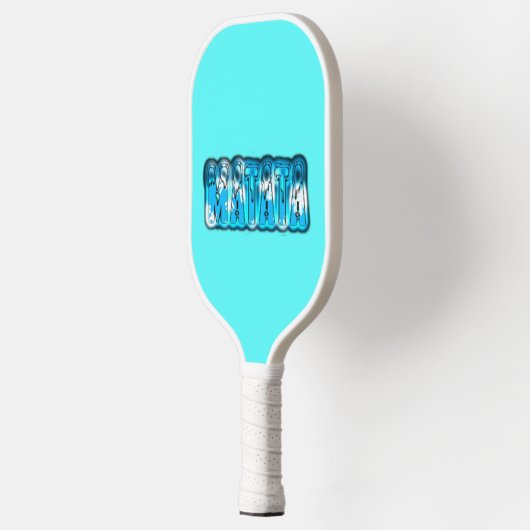 Blue Stylish Hakuna Matata Bringing Fun & Inspirie Pickleball Schläger (Links)