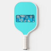 Blue Stylish Hakuna Matata Bringing Fun & Inspirie Pickleball Schläger (Rückseite)