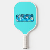 Blue Stylish Hakuna Matata Bringing Fun & Inspirie Pickleball Schläger (Vorderseite)