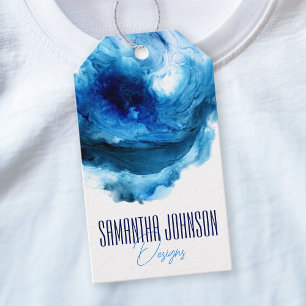 Blue Stylish Modern Abstrakt Clothing Hang Tag Geschenkanhänger