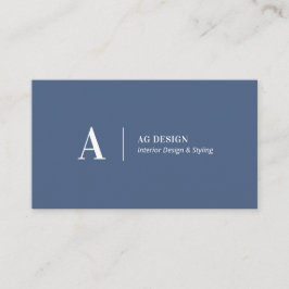 Blue Stylish Modern Minimal Business Cards Visitenkarte