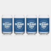 Blue Stylized Earth Waves Dosenglas (Hinten)