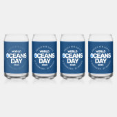 Blue Stylized Earth Waves Dosenglas (Vorderseite)