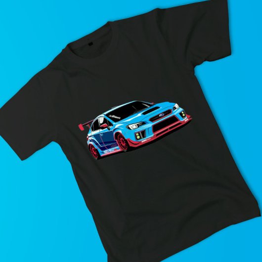 Blue Subaru WRX STI Rennwagen T-Shirt