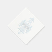 Blue Subask Damask Paper Napkins Serviette (Ecke)