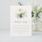 Blue Succulent Pumpkin Books for Baby Shower Begleitkarte (Stehend Vorderseite)
