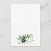 Blue Succulent Pumpkin Books for Baby Shower Begleitkarte (Rückseite)