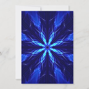 Blue Suede Star Design Feiertagskarte