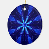 Blue Suede Star Design Keramik Ornament (Links)