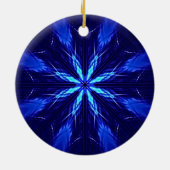 Blue Suede Star Design Keramik Ornament (Hinten)