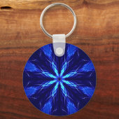 Blue Suede Star Design Schlüsselanhänger (Rückseite)