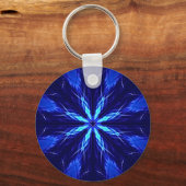 Blue Suede Star Design Schlüsselanhänger (Vorderseite)