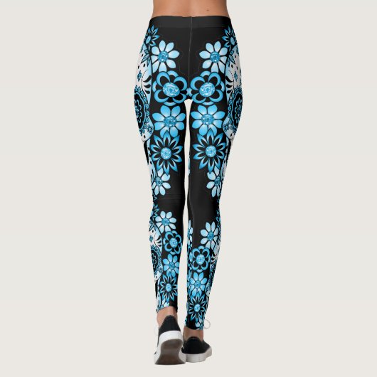 Blue Sugar Skull Leggings (Rückseite)