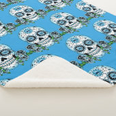 Blue Sugar Skull Sherpadecke (3/4)
