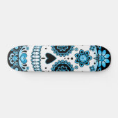 Blue Sugar Skull Skateboard (Horizontal)