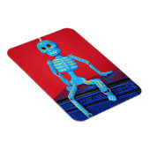 Blue Sugar Skull Skeleton Magnet (Rechte Seite)