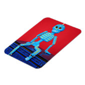 Blue Sugar Skull Skeleton Magnet (Linke Seite)