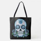 Blue Sugar Skull Tasche (Vorderseite)