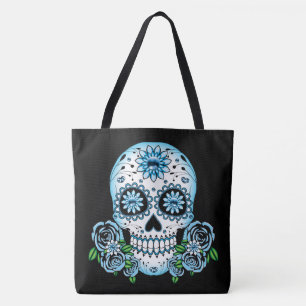 Blue Sugar Skull Tasche