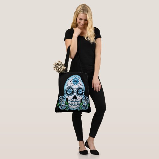 Blue Sugar Skull Tasche (Am Model)
